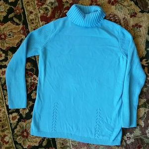 Coldwater Creek Large ribbed, turtleneck sweater